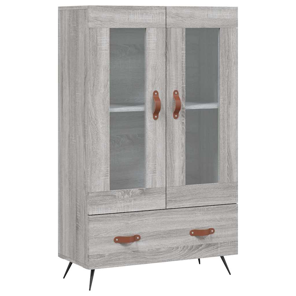 vidaXL Wysoka szafka, szary dąb sonoma, 69,5x31x115 cm