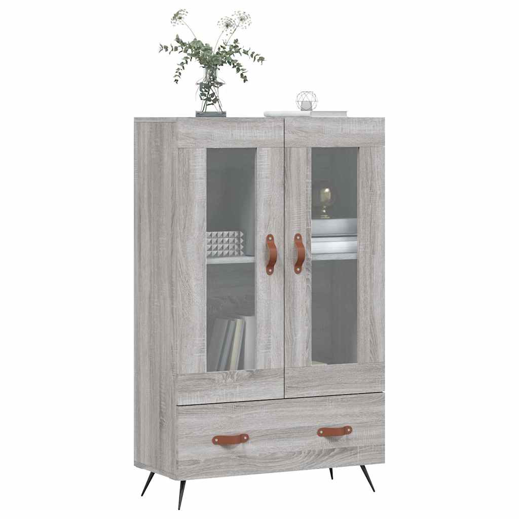 vidaXL Wysoka szafka, szary dąb sonoma, 69,5x31x115 cm