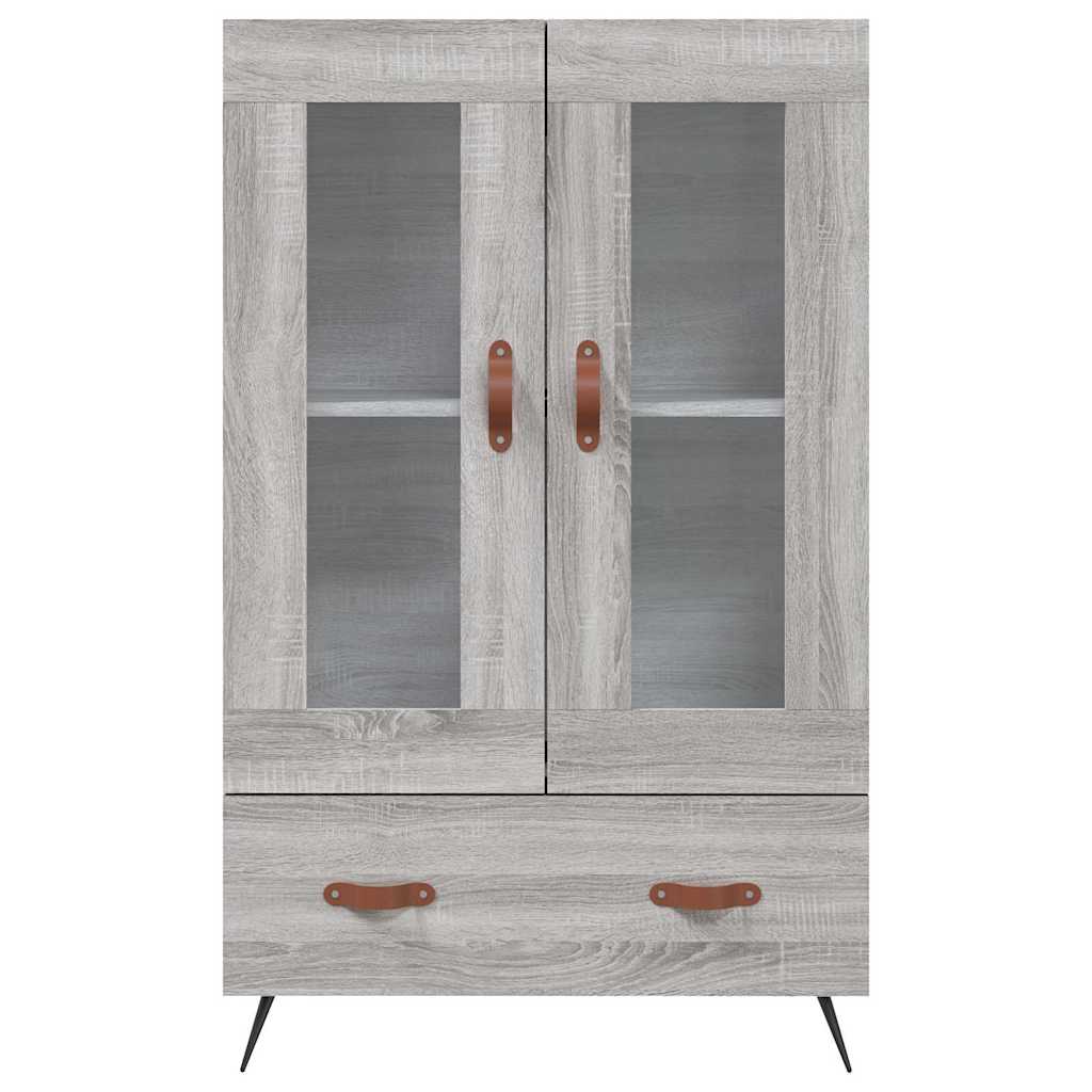 vidaXL Wysoka szafka, szary dąb sonoma, 69,5x31x115 cm