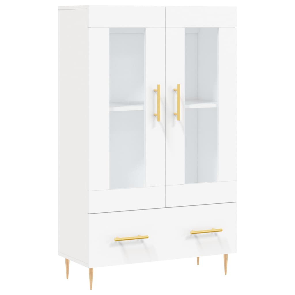 vidaXL Wysoka szafka, biała, 69,5x31x115 cm, materiał drewnopochodny