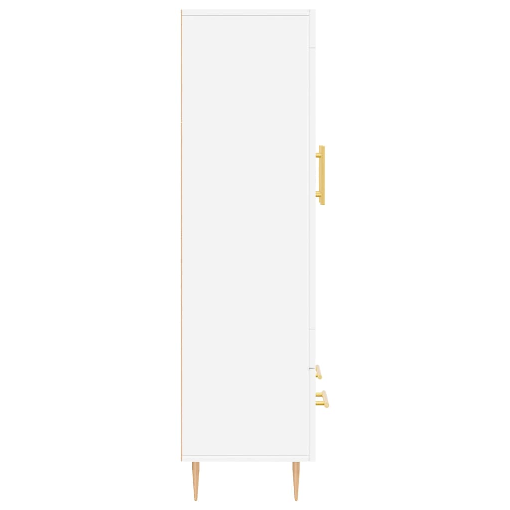 vidaXL Wysoka szafka, biała, 69,5x31x115 cm, materiał drewnopochodny