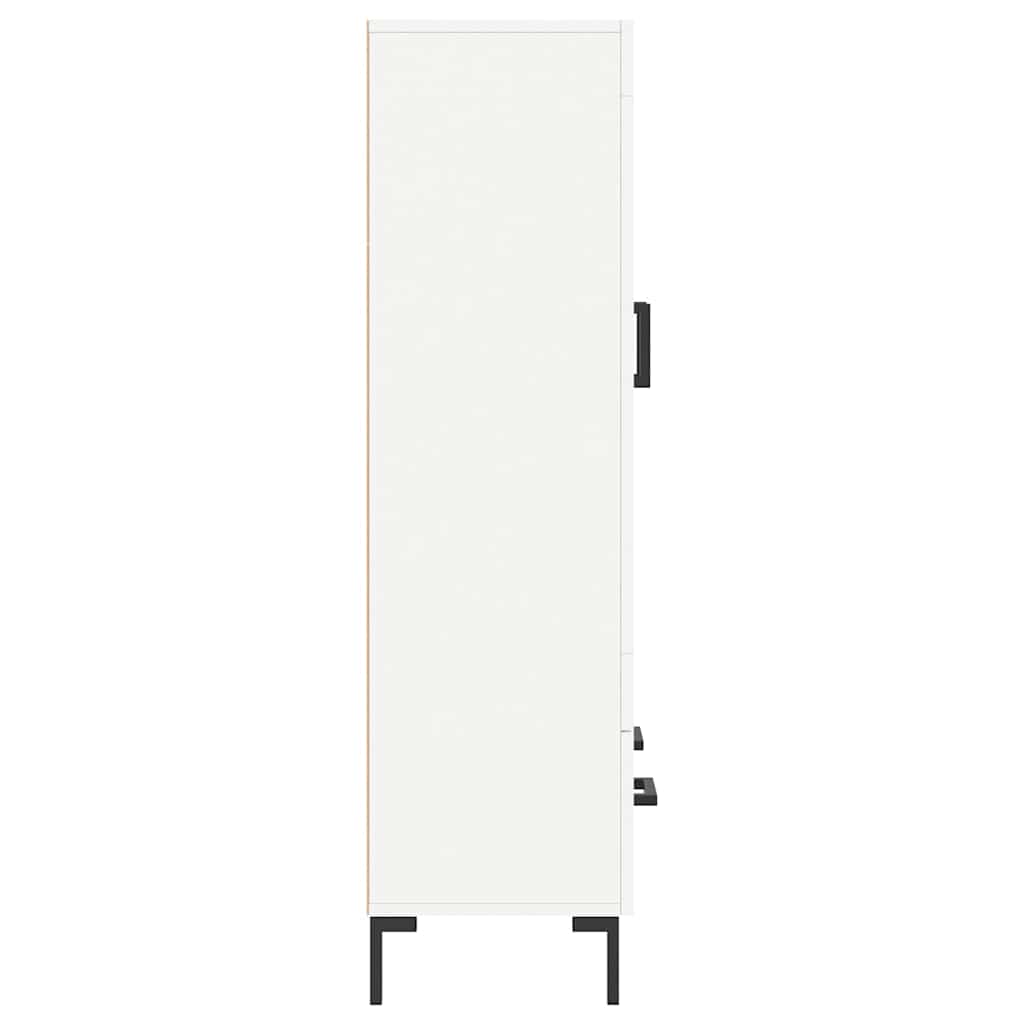 vidaXL Wysoka szafka, biała, 69,5x31x115 cm, materiał drewnopochodny