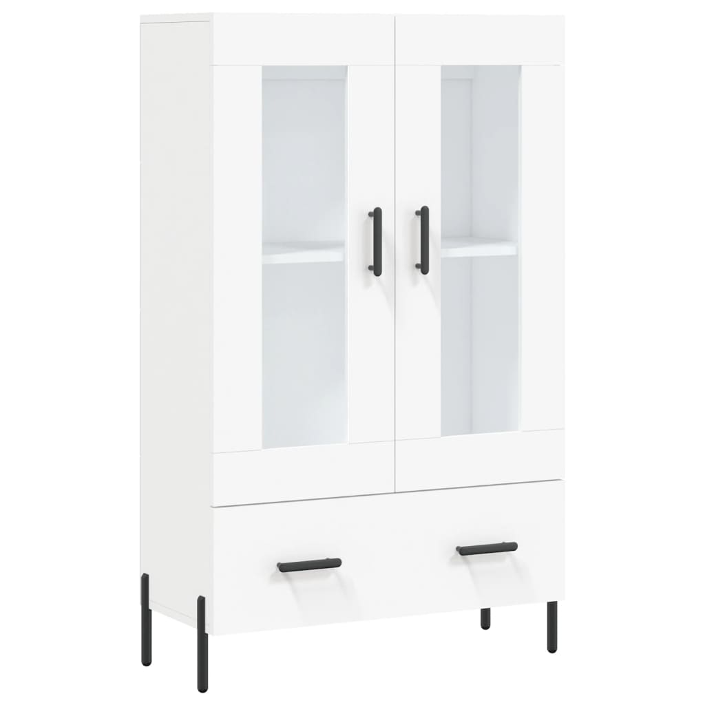 vidaXL Wysoka szafka, biała, 69,5x31x115 cm, materiał drewnopochodny