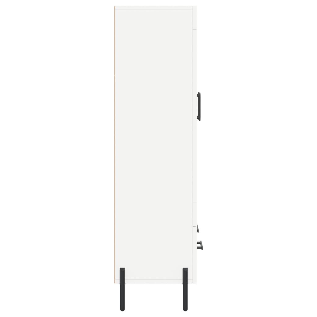 vidaXL Wysoka szafka, biała, 69,5x31x115 cm, materiał drewnopochodny