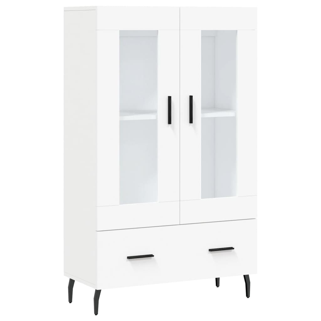 vidaXL Wysoka szafka, biała, 69,5x31x115 cm, materiał drewnopochodny