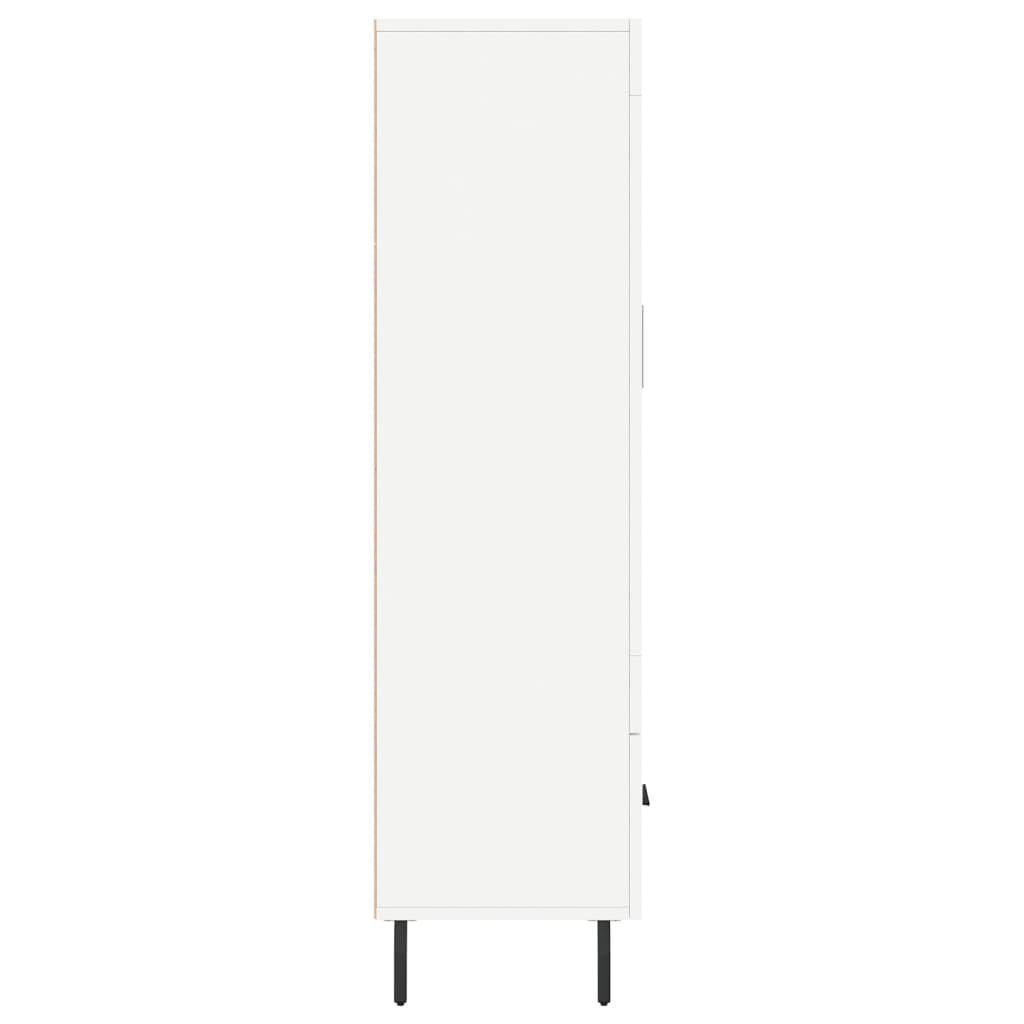vidaXL Wysoka szafka, biała, 69,5x31x115 cm, materiał drewnopochodny