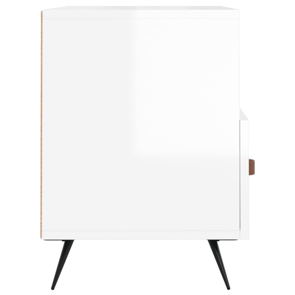vidaXL Szafka pod TV, biała, wysoki połysk, 80x36x50 cm