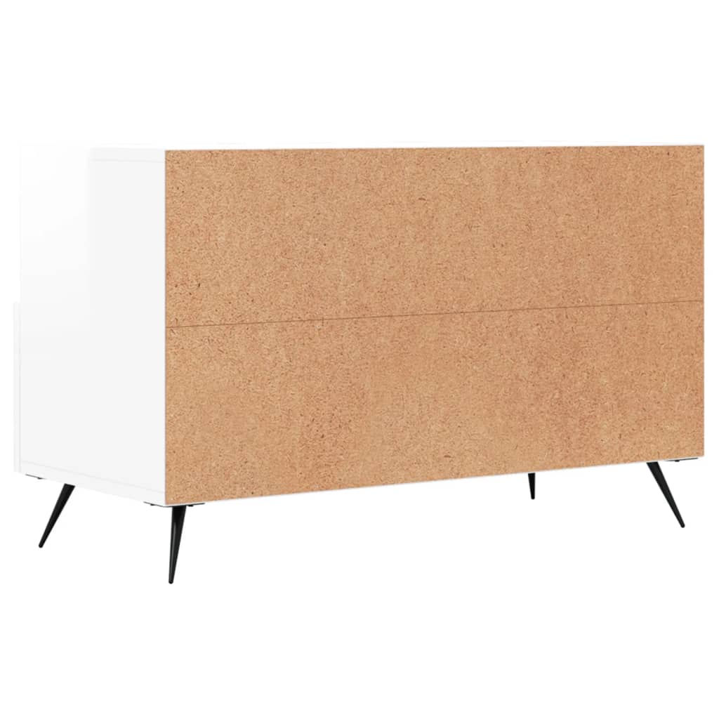 vidaXL Szafka pod TV, biała, wysoki połysk, 80x36x50 cm