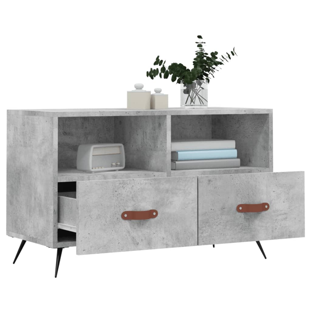 vidaXL Szafka pod TV, szarość betonu, 80x36x50 cm