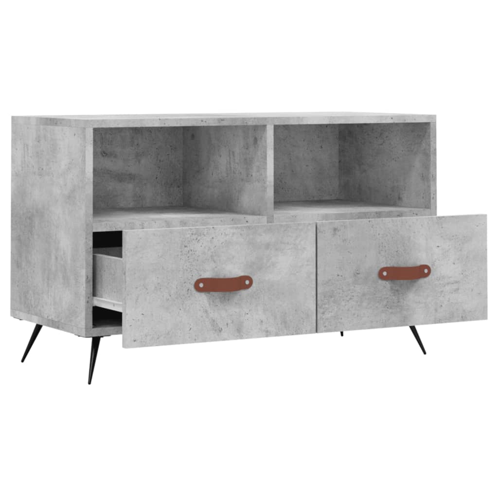 vidaXL Szafka pod TV, szarość betonu, 80x36x50 cm