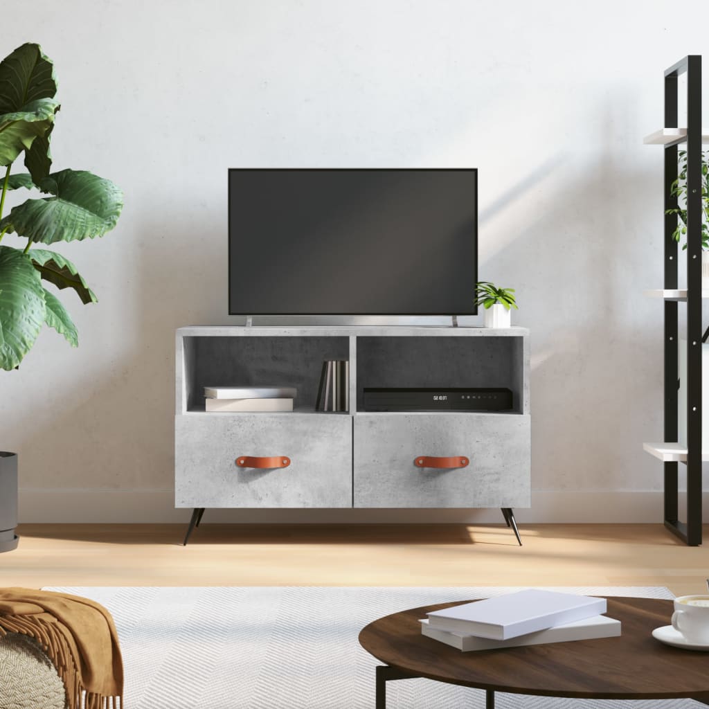 vidaXL Szafka pod TV, szarość betonu, 80x36x50 cm