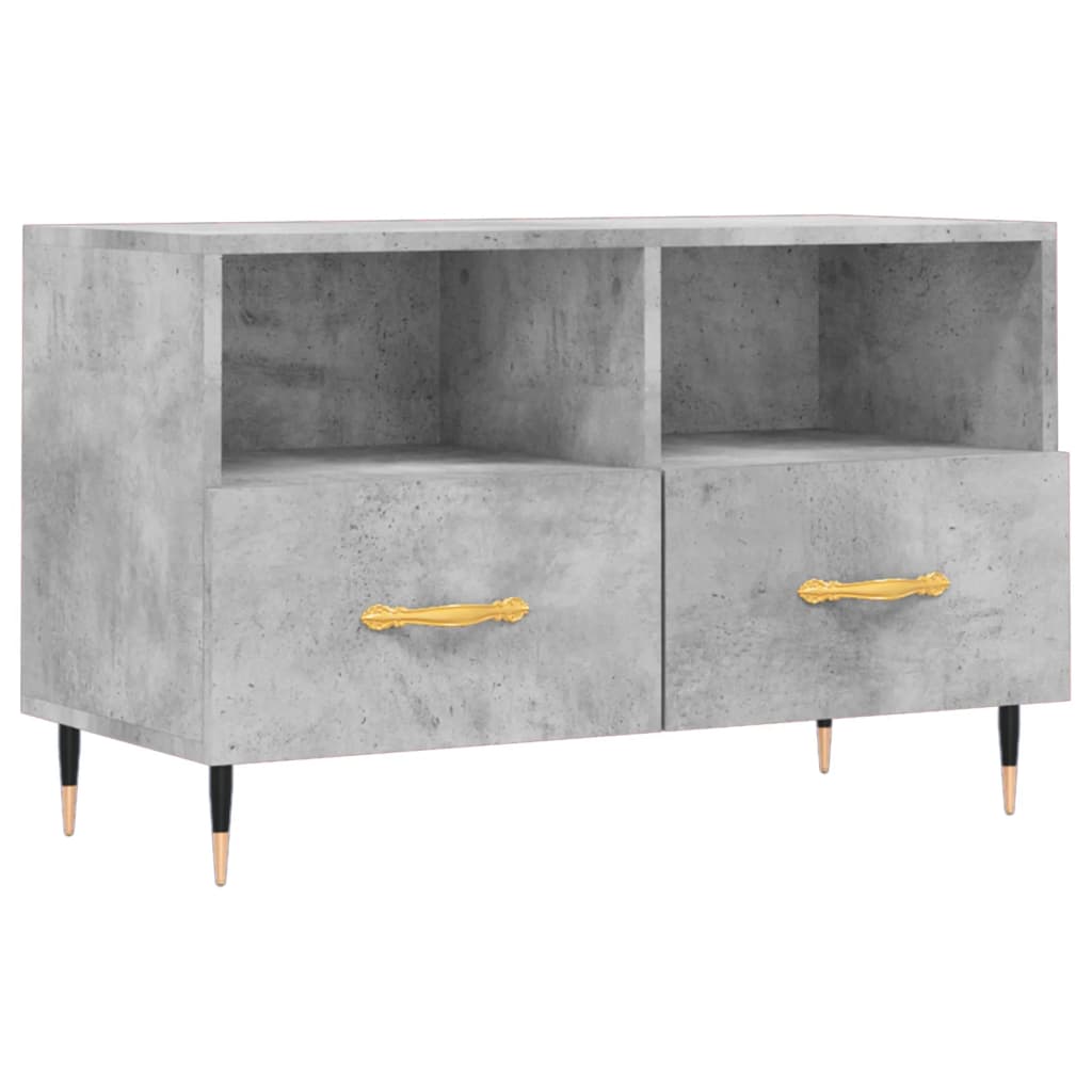 vidaXL Szafka pod TV, szarość betonu, 80x36x50 cm