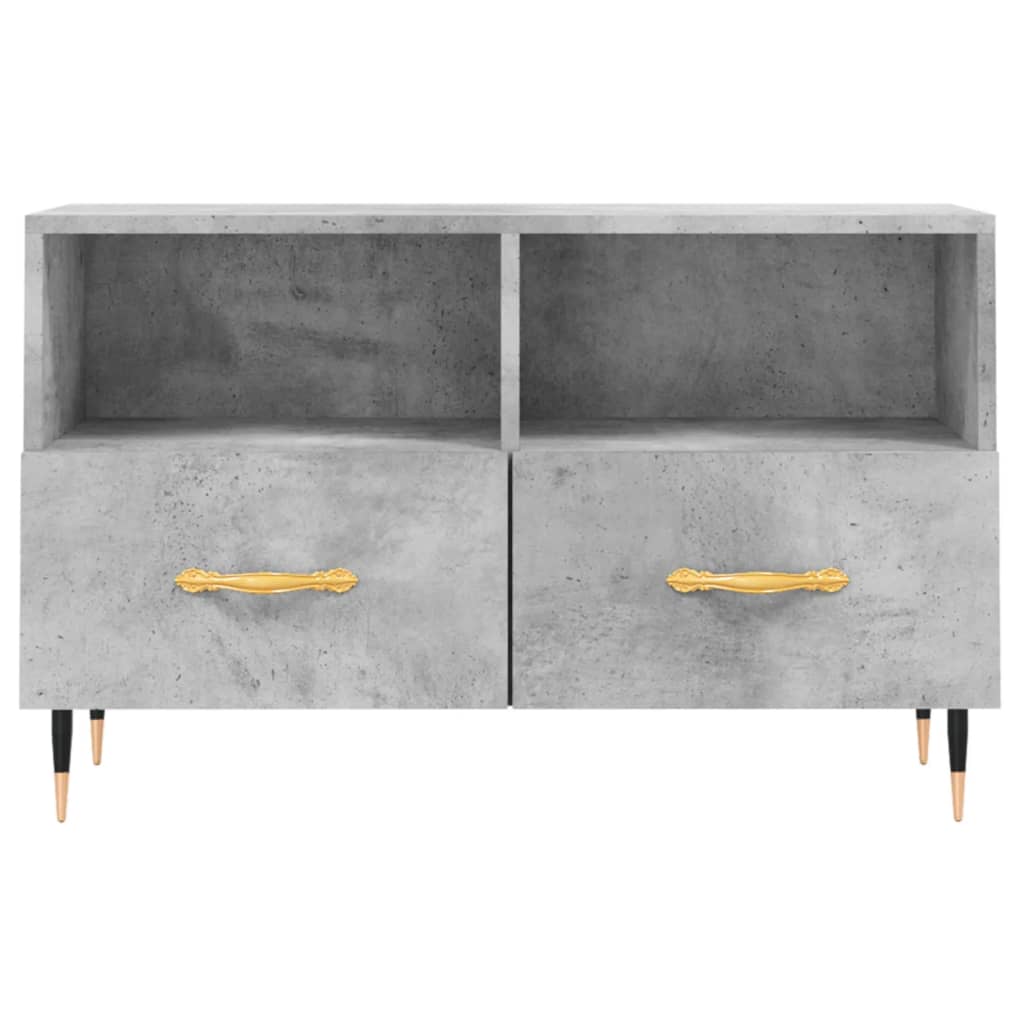 vidaXL Szafka pod TV, szarość betonu, 80x36x50 cm