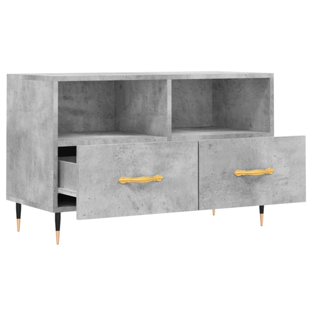vidaXL Szafka pod TV, szarość betonu, 80x36x50 cm