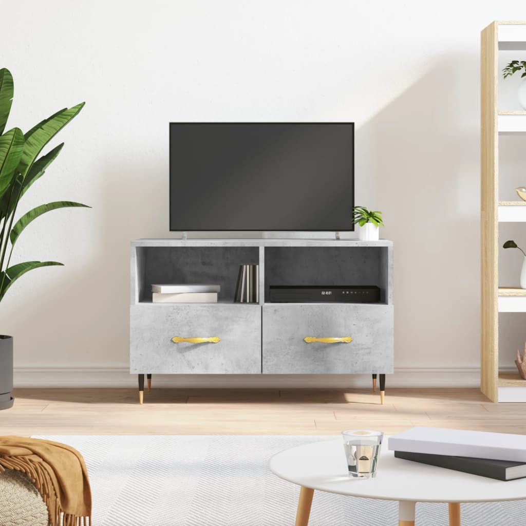 vidaXL Szafka pod TV, szarość betonu, 80x36x50 cm
