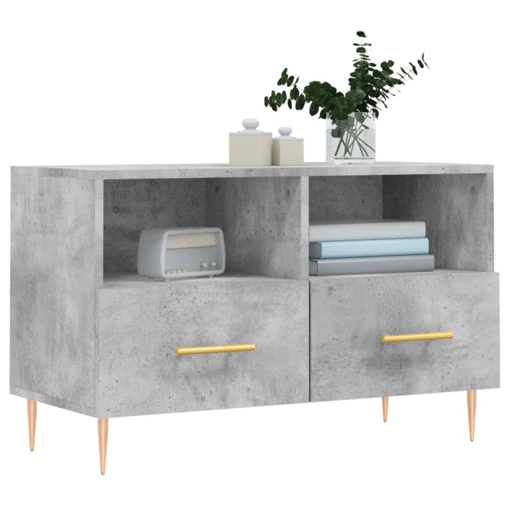 vidaXL Szafka pod TV, szarość betonu, 80x36x50 cm