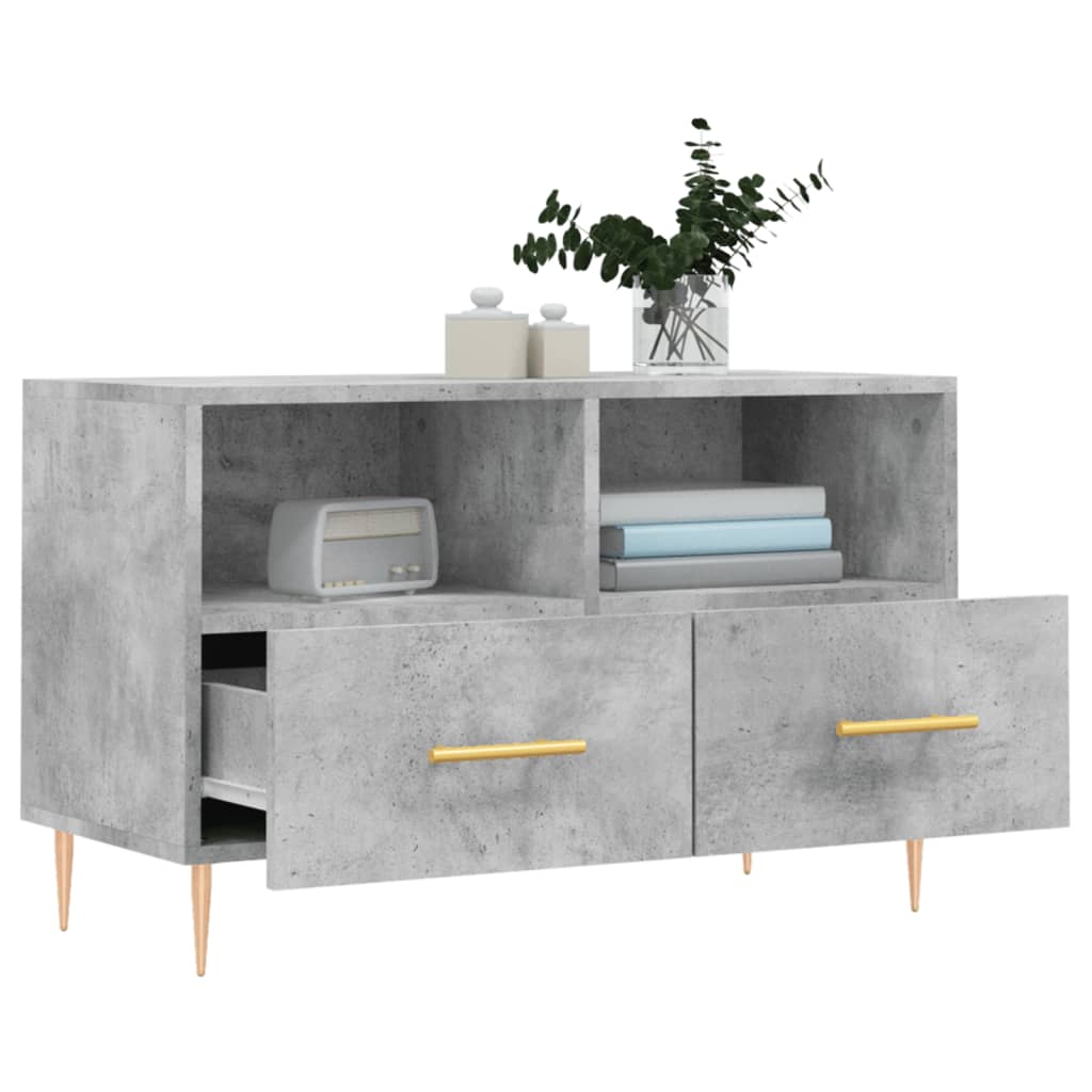 vidaXL Szafka pod TV, szarość betonu, 80x36x50 cm