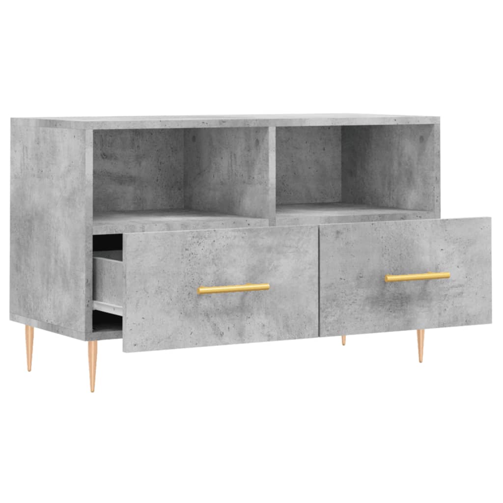 vidaXL Szafka pod TV, szarość betonu, 80x36x50 cm