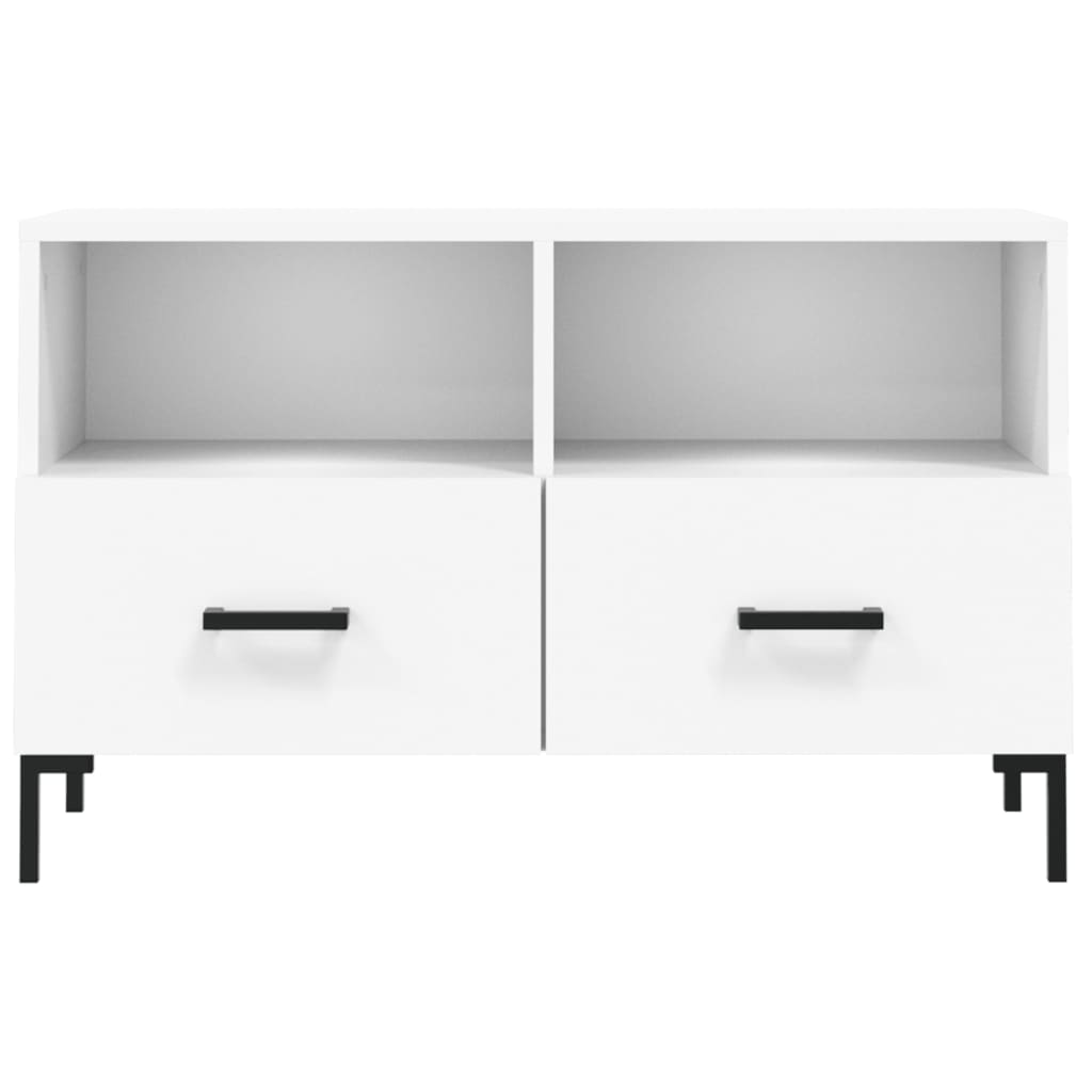 vidaXL Szafka pod TV, biała, 80x36x50 cm, materiał drewnopochodny