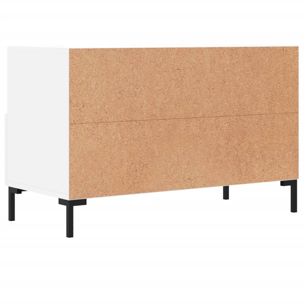 vidaXL Szafka pod TV, biała, 80x36x50 cm, materiał drewnopochodny