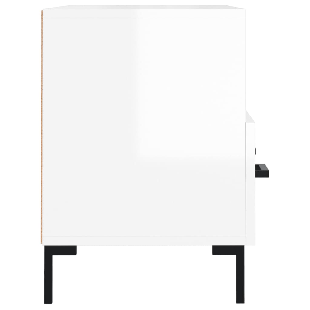 vidaXL Szafka pod TV, biała, wysoki połysk, 80x36x50 cm