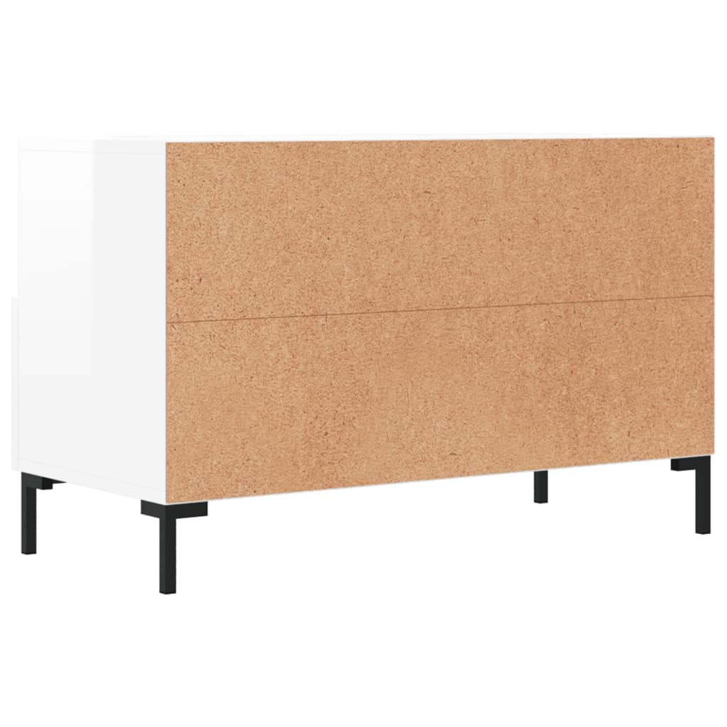 vidaXL Szafka pod TV, biała, wysoki połysk, 80x36x50 cm
