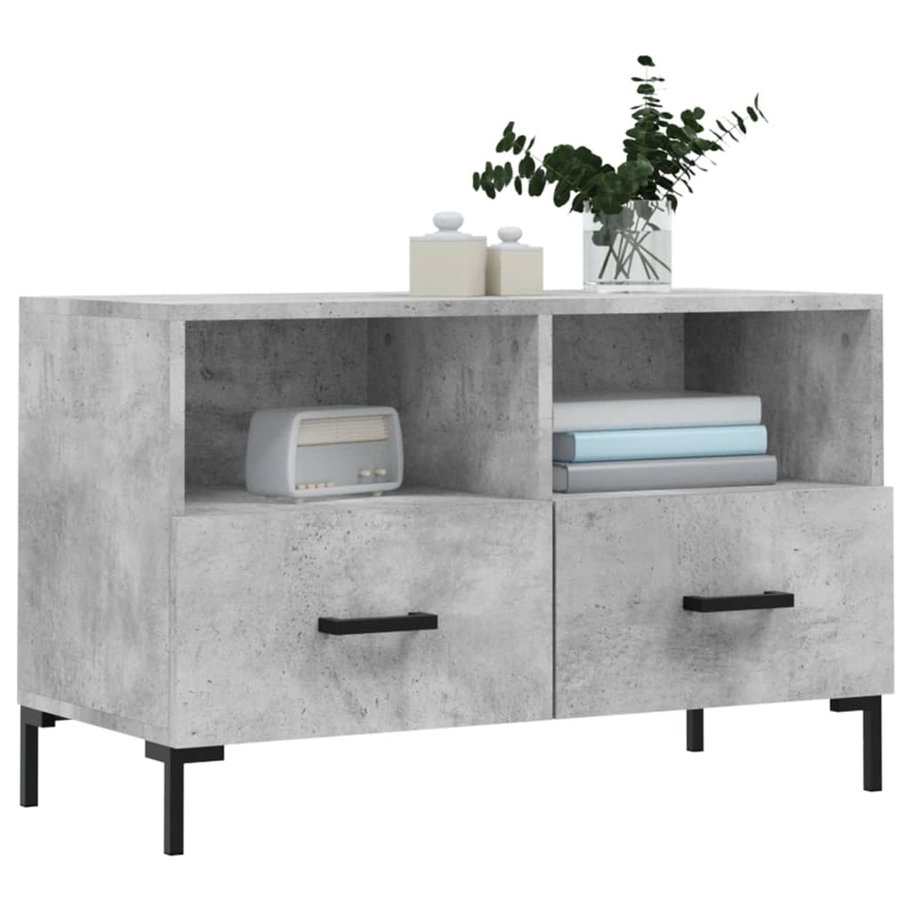 vidaXL Szafka pod TV, szarość betonu, 80x36x50 cm