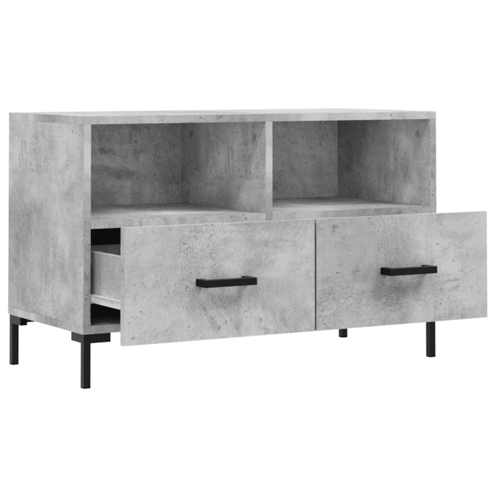 vidaXL Szafka pod TV, szarość betonu, 80x36x50 cm