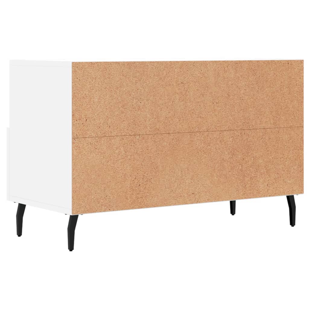 vidaXL Szafka pod TV, biała, 80x36x50 cm, materiał drewnopochodny