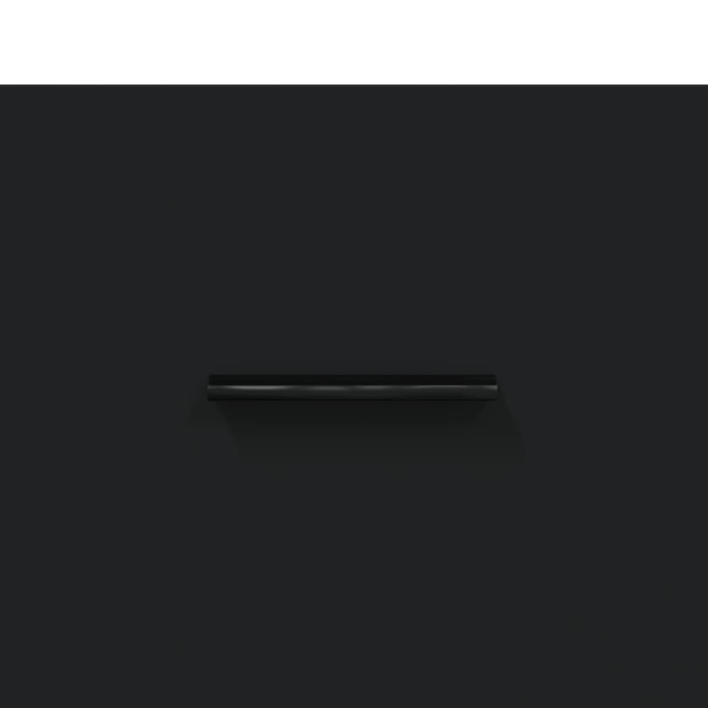 vidaXL Szafka pod TV, czarna, 80x36x50 cm, materiał drewnopochodny