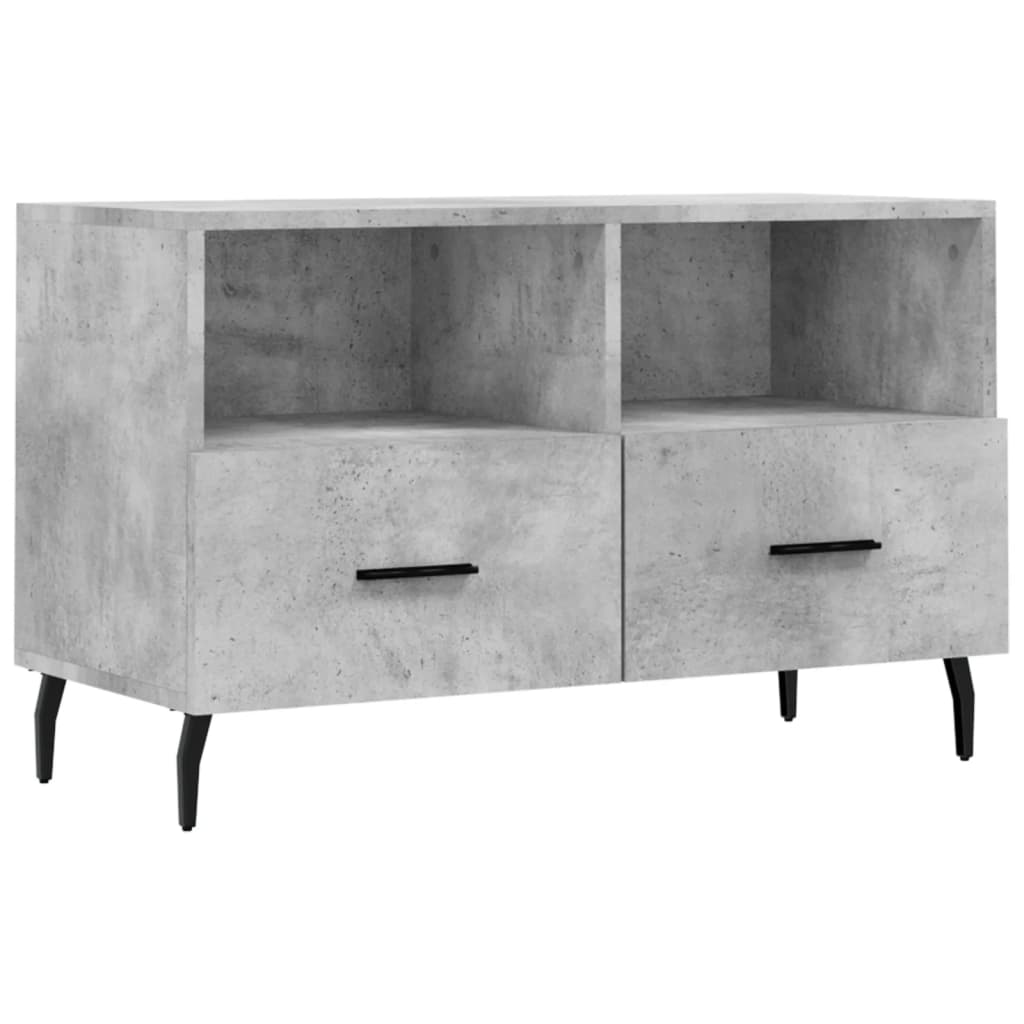 vidaXL Szafka pod TV, szarość betonu, 80x36x50 cm