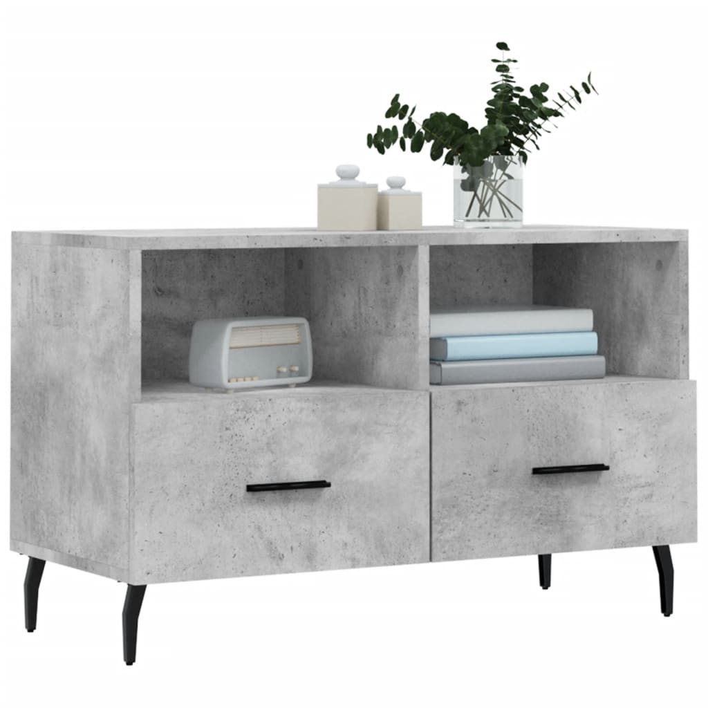 vidaXL Szafka pod TV, szarość betonu, 80x36x50 cm