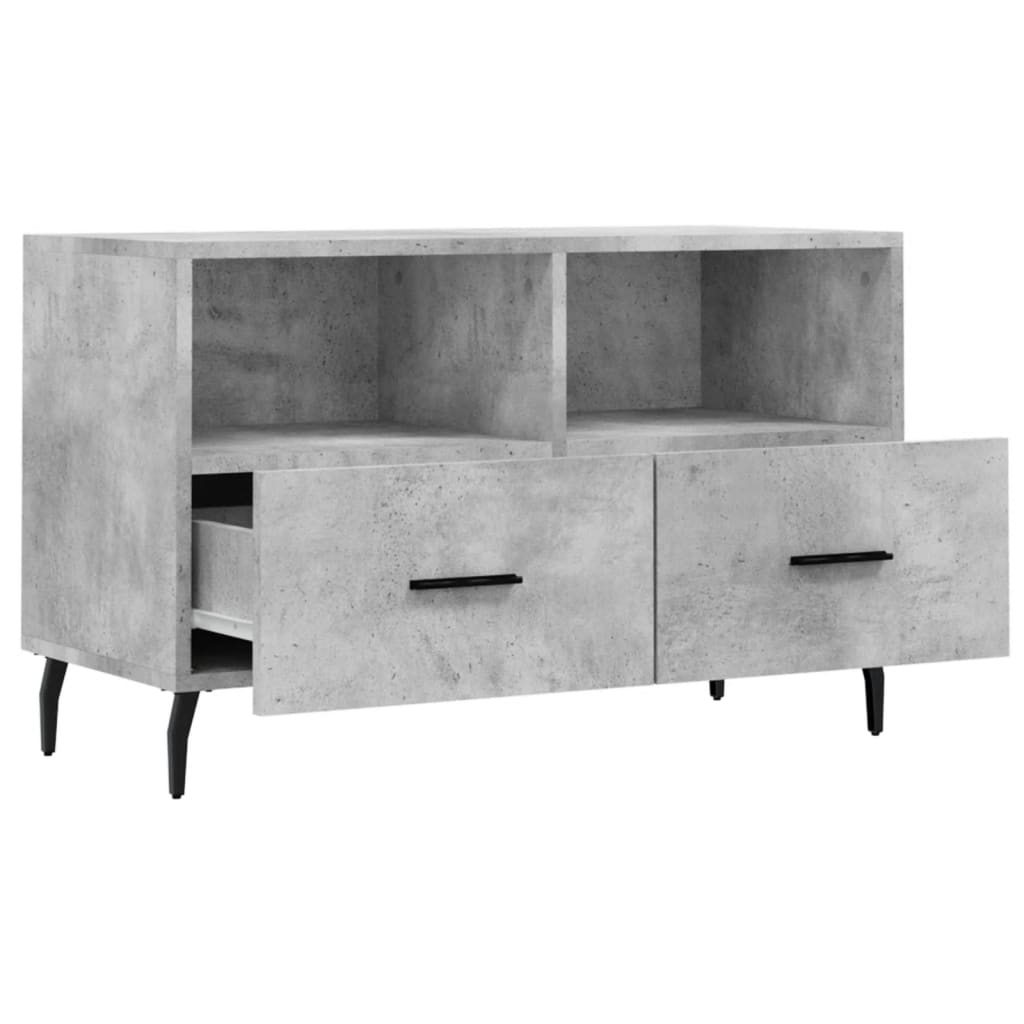 vidaXL Szafka pod TV, szarość betonu, 80x36x50 cm