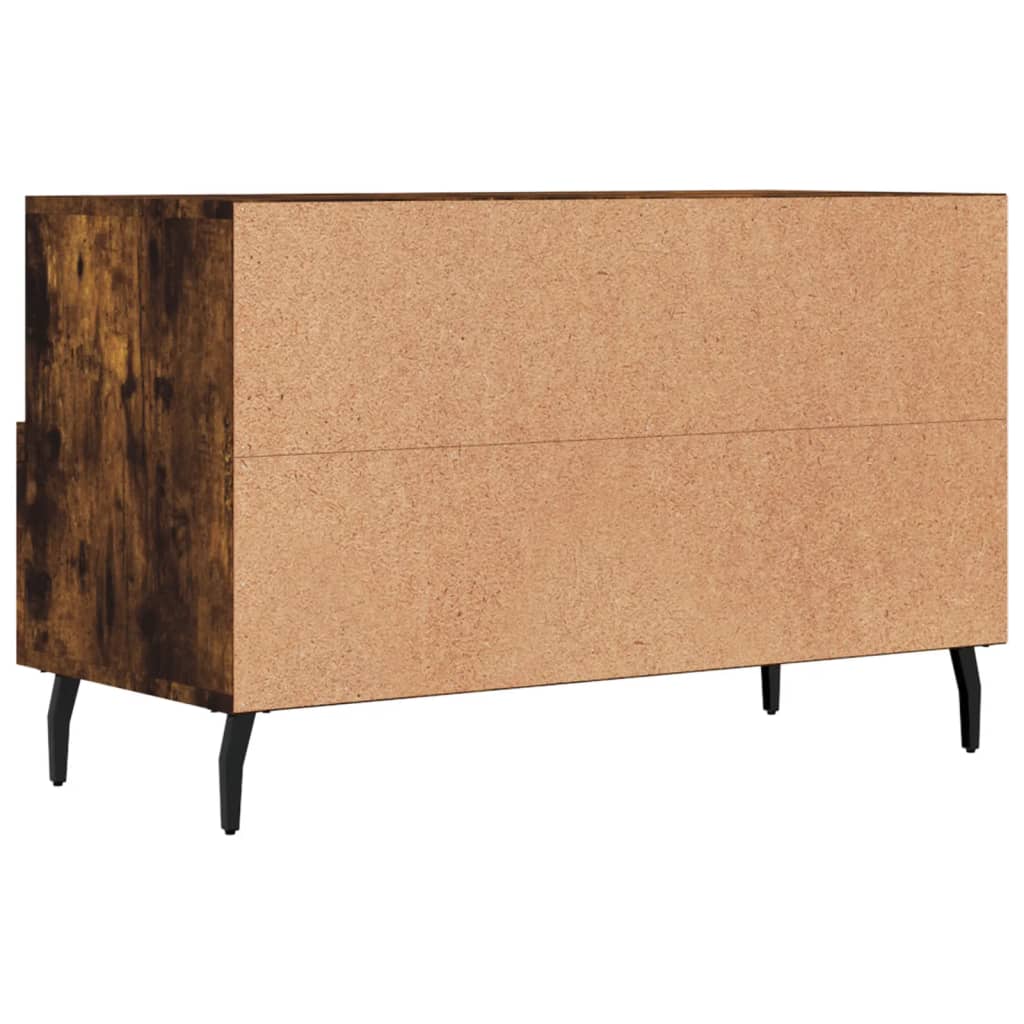 vidaXL Szafka pod telewizor, przydymiony dąb, 80x36x50 cm