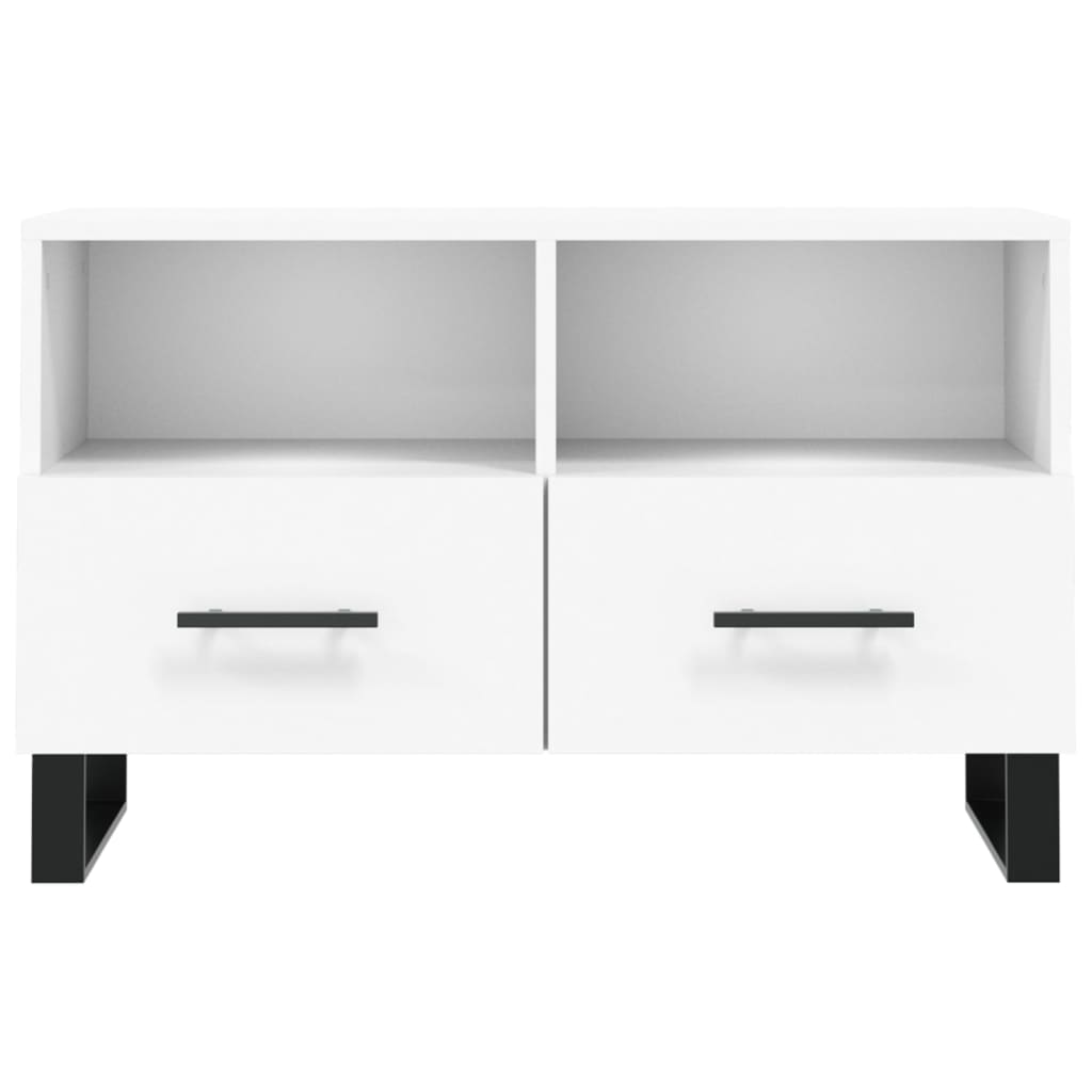 vidaXL Szafka pod TV, biała, 80x36x50 cm, materiał drewnopochodny