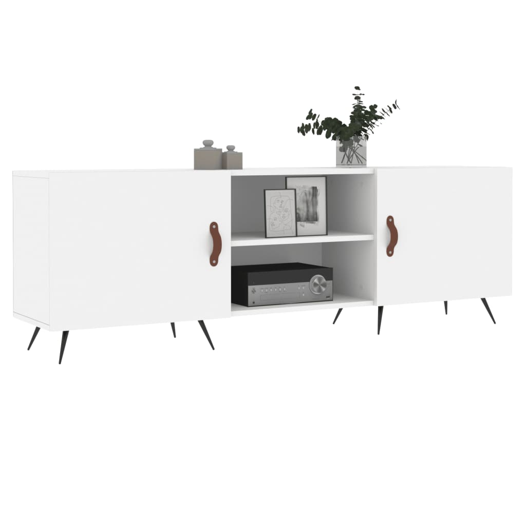 vidaXL Szafka pod TV, biała, 150x30x50 cm, materiał drewnopochodny