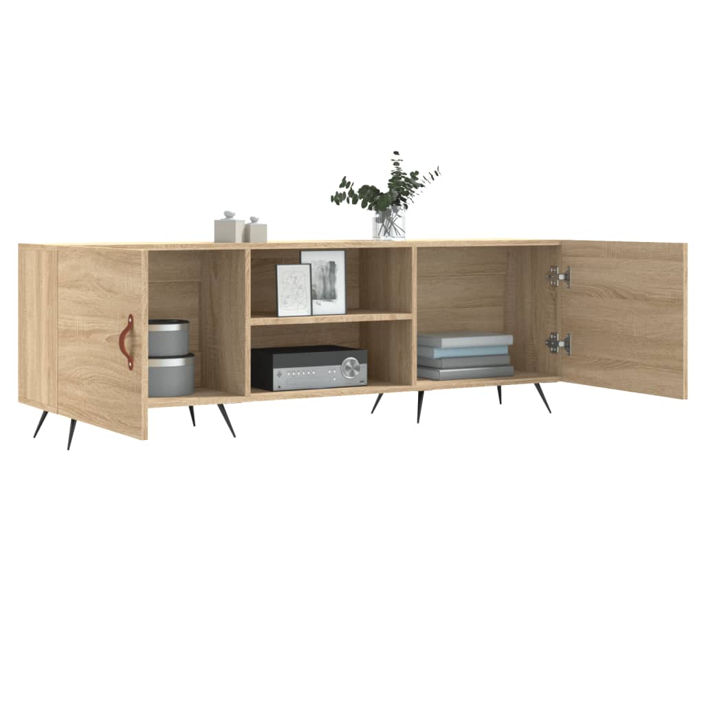 vidaXL Szafka TV, dąb sonoma, 150x30x50 cm, materiał drewnopochodny