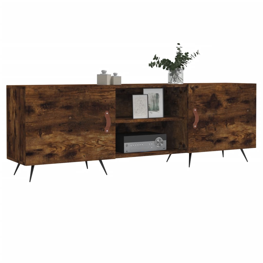 vidaXL Szafka pod telewizor, przydymiony dąb, 150x30x50 cm
