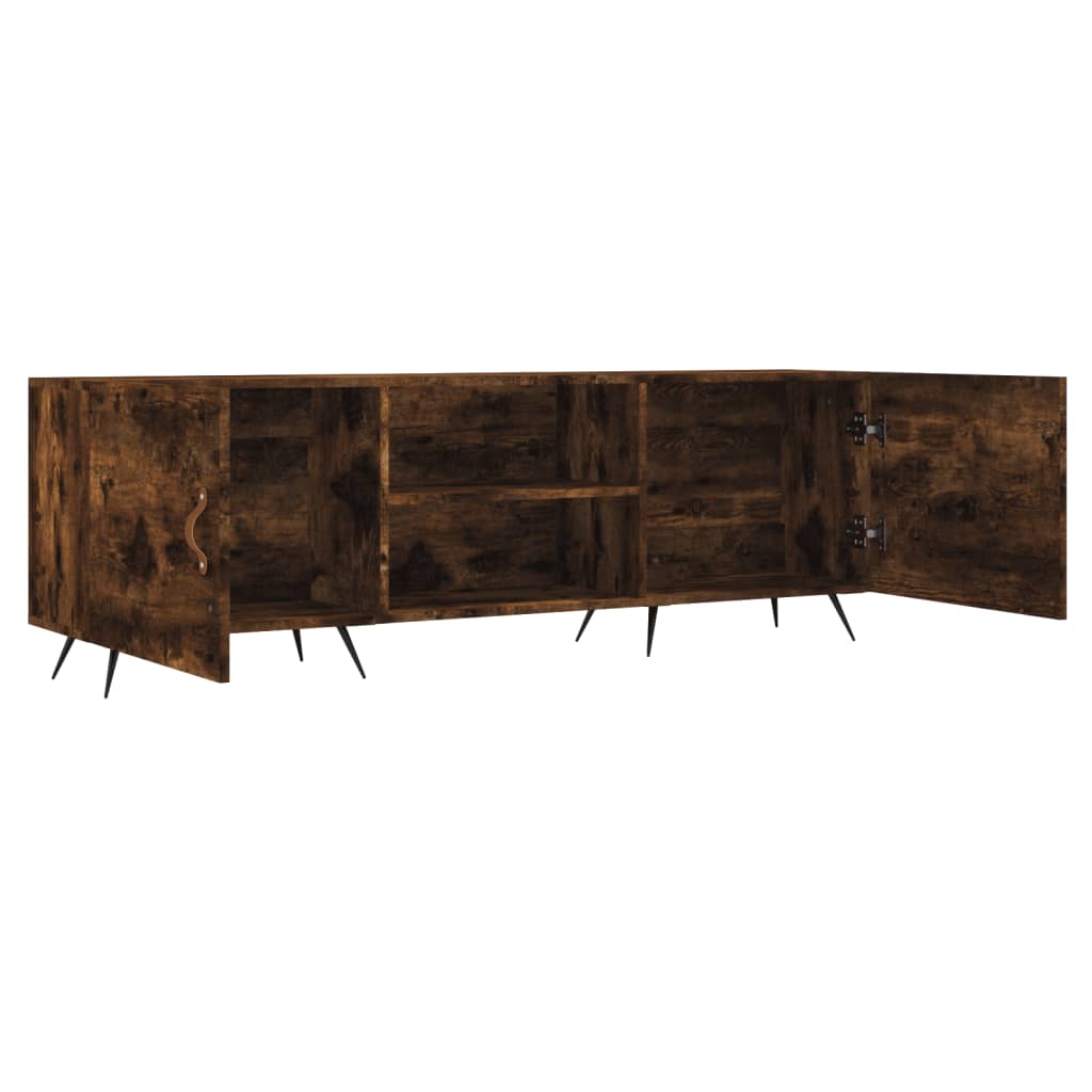 vidaXL Szafka pod telewizor, przydymiony dąb, 150x30x50 cm