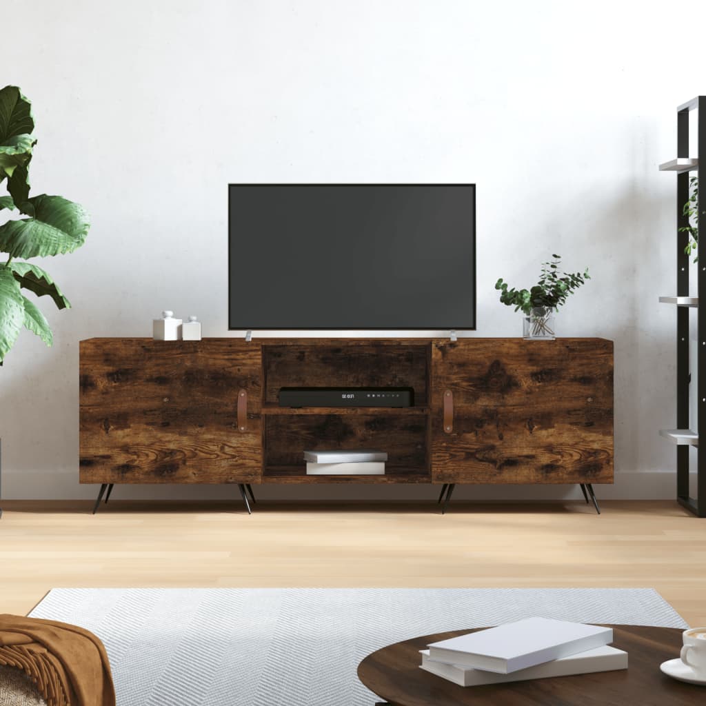 vidaXL Szafka pod telewizor, przydymiony dąb, 150x30x50 cm