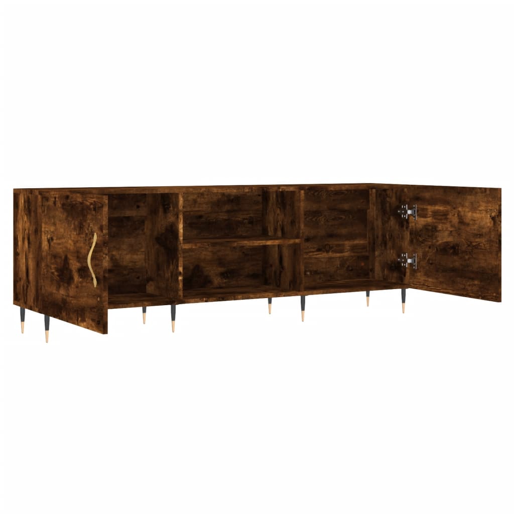 vidaXL Szafka pod telewizor, przydymiony dąb, 150x30x50 cm