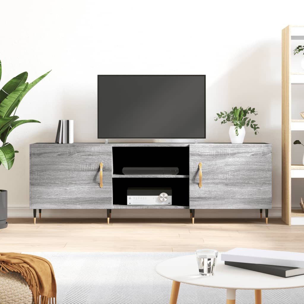 vidaXL Szafka pod telewizor, szary dąb sonoma, 150x30x50 cm