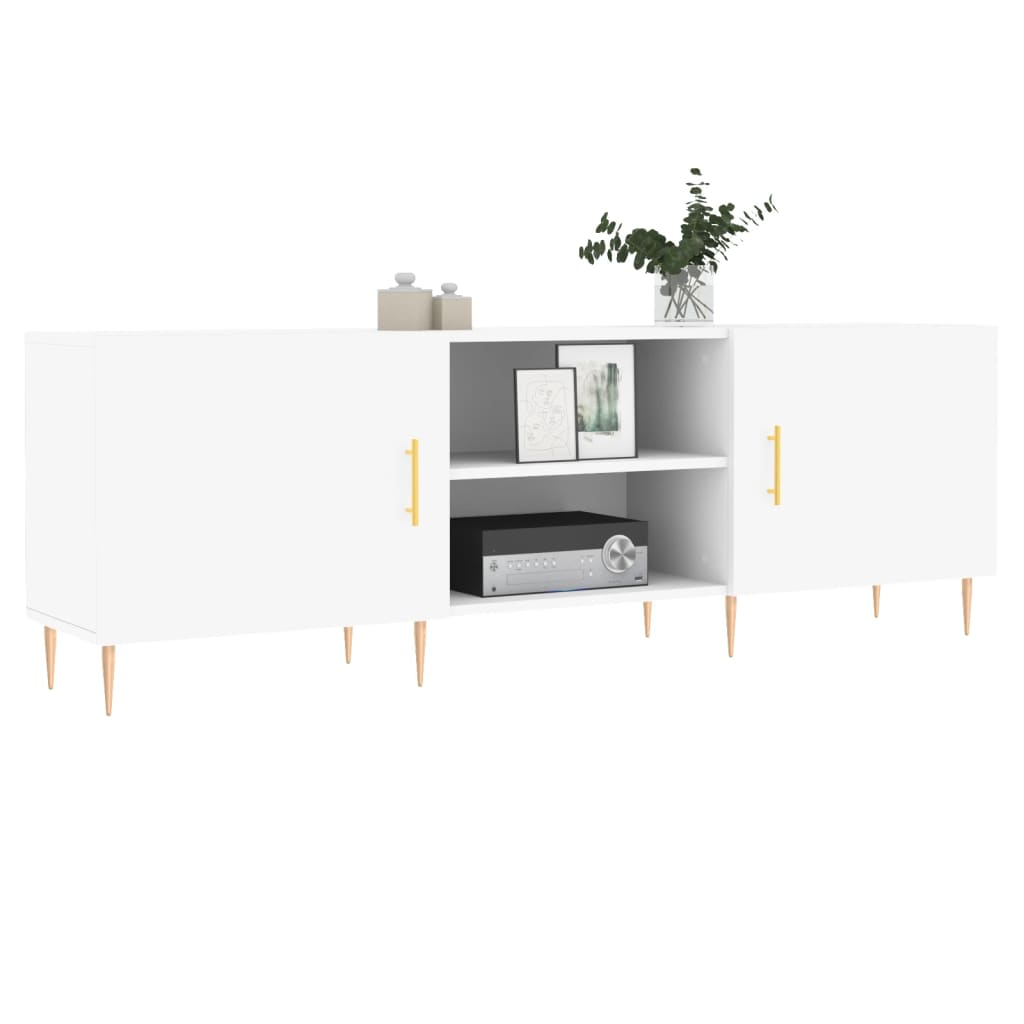 vidaXL Szafka pod TV, biała, 150x30x50 cm, materiał drewnopochodny