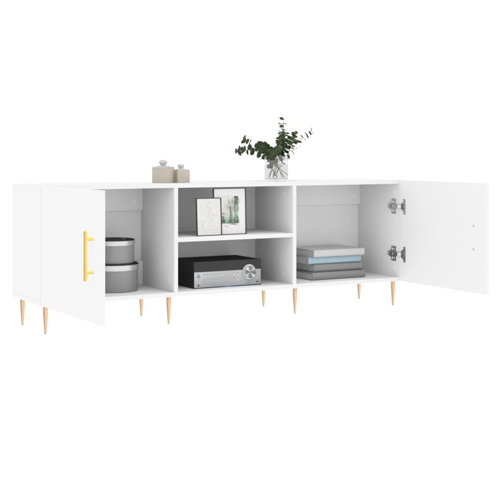 vidaXL Szafka pod TV, biała, 150x30x50 cm, materiał drewnopochodny