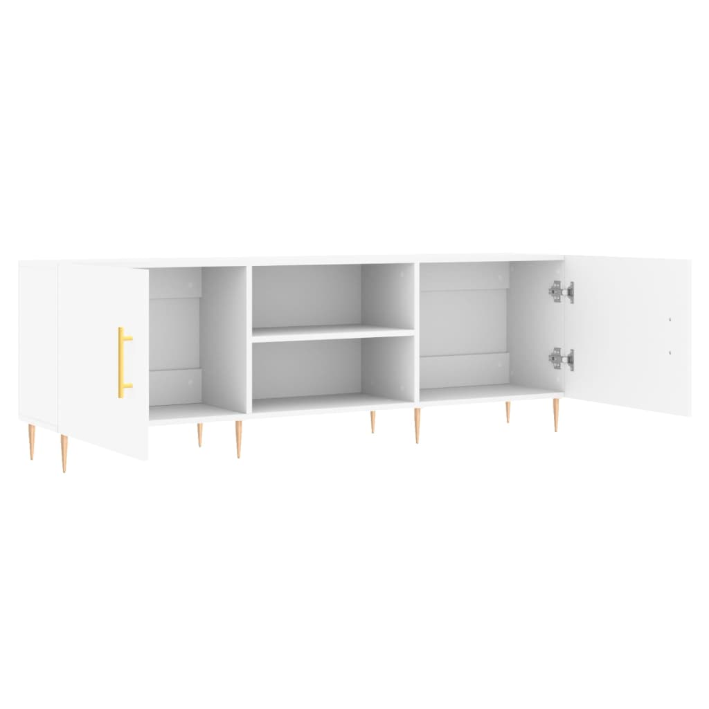 vidaXL Szafka pod TV, biała, 150x30x50 cm, materiał drewnopochodny