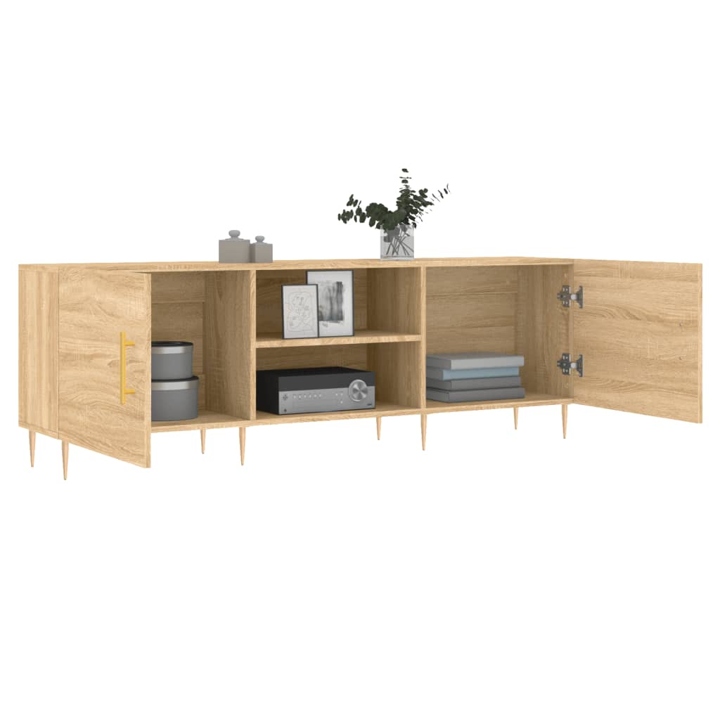 vidaXL Szafka TV, dąb sonoma, 150x30x50 cm, materiał drewnopochodny