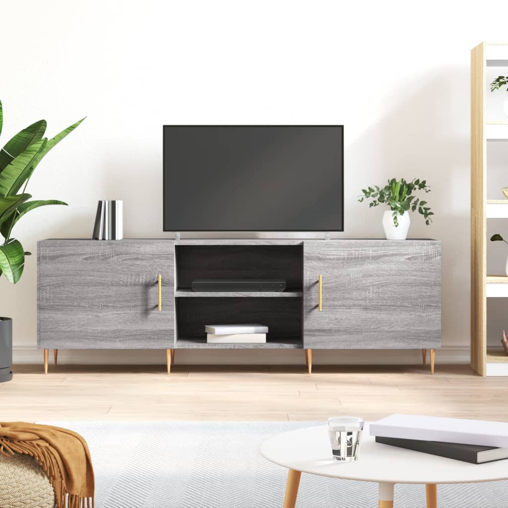 vidaXL Szafka pod telewizor, szary dąb sonoma, 150x30x50 cm