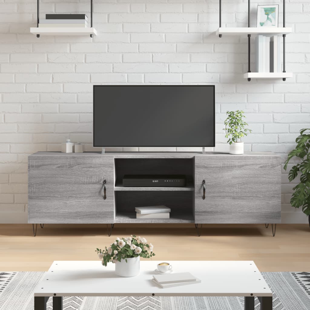 vidaXL Szafka pod telewizor, szary dąb sonoma, 150x30x50 cm