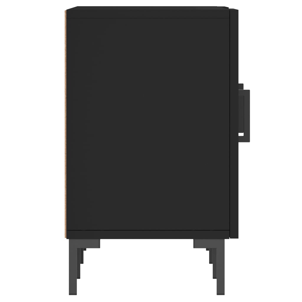 vidaXL Szafka pod TV, czarna, 150x30x50 cm, materiał drewnopochodny