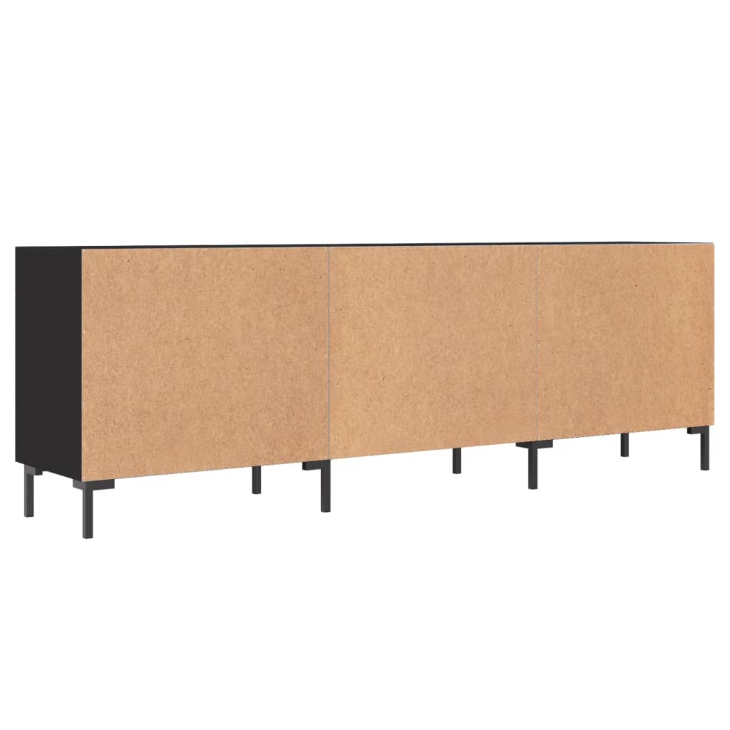 vidaXL Szafka pod TV, czarna, 150x30x50 cm, materiał drewnopochodny